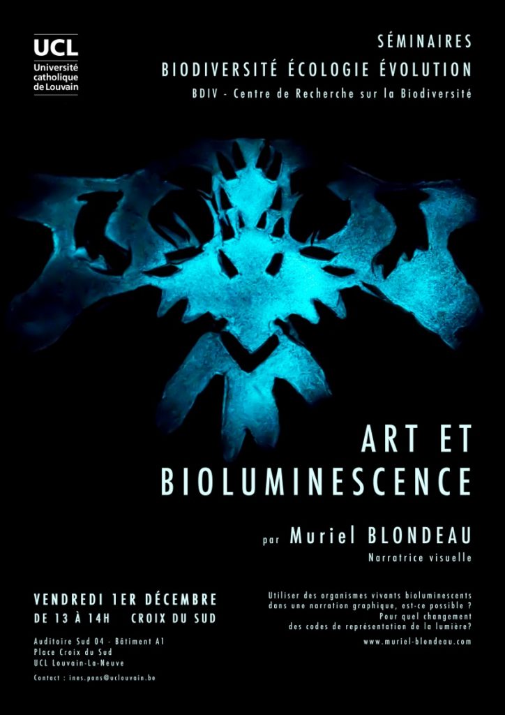 BDIV UCL Mu art bioluminescent Muriel Blondeau