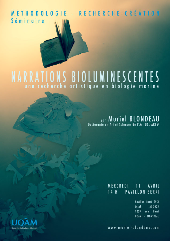 Conférence UQAM Mu bioluminescence Blondeau Muriel