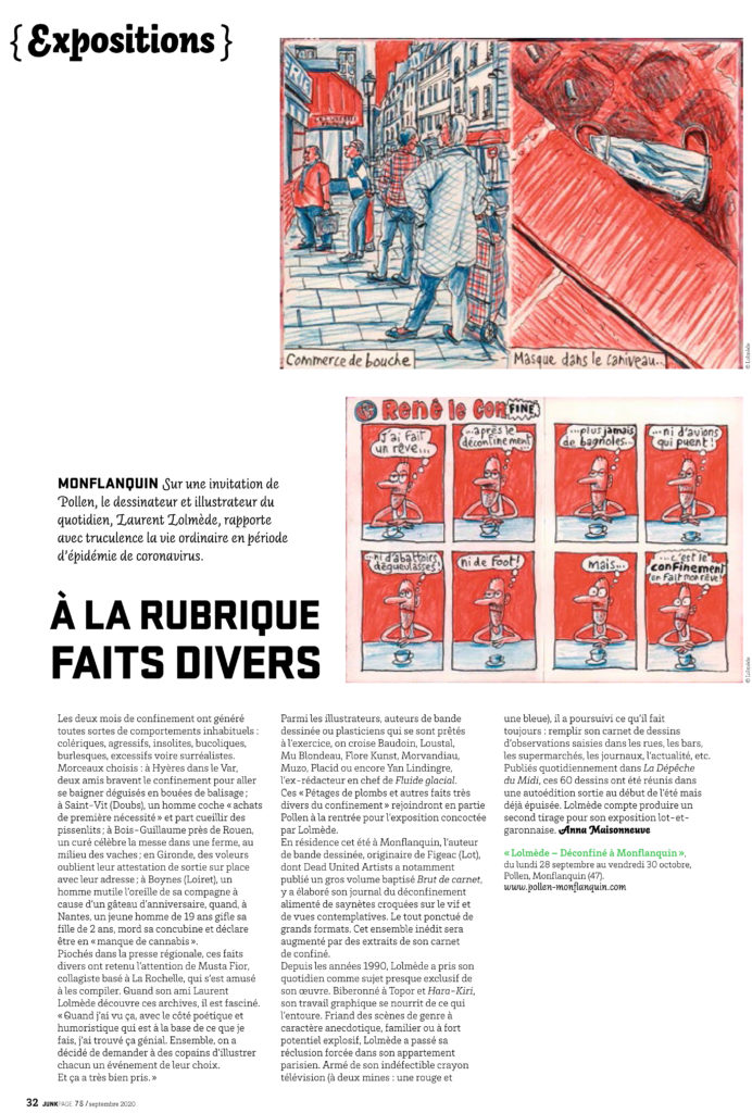 Mu Blondeau Junkpage Expo Lolmède Musta Fior