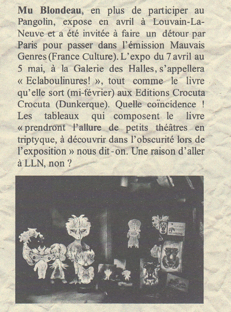 Mu Blondeau Le Petit Pangolin Illustré Eclaboulinures!